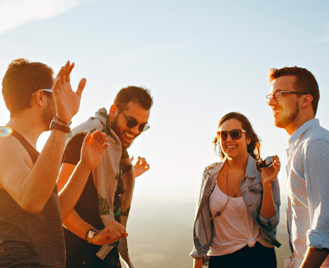 A group having fun